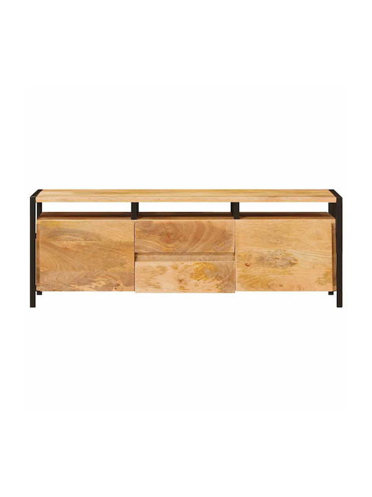 Bufet din Lemn Masiv & Metal cu Sertare Maro 110x30x40cm