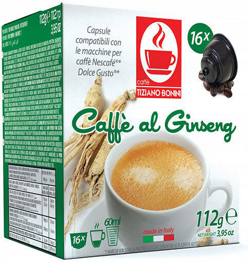 Tiziano Bonini Κάψουλες Espresso Caffe Ginseng Συμβατές με Μηχανή Dolce Gusto 16caps