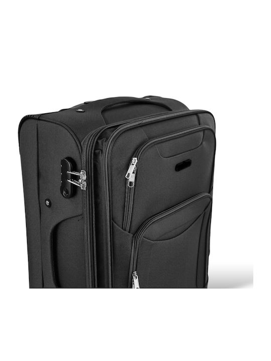 Jetbags Rz8024 Set of Fabric Suitcases Travel 3pcs 4 Wheels & Lock Red