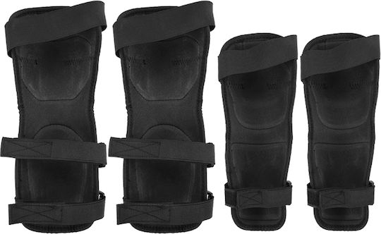Set Protecție Genunchi Coturi Motocicletă Durabil Abs Ușor Confortabil Reglabil Motocicletă Scuter Atv Enduro Bicicletă Fixato Negru