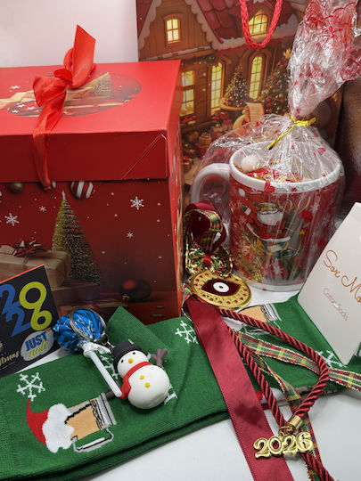 Christmas Secret Santa Gift Set 2026 Mug Sock & Santa Claus Doll