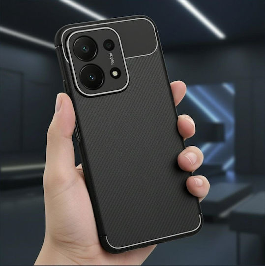 Beline Umschlag Rückseite Silikon Schwarz (Redmi 15C 4G)
