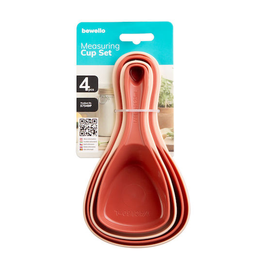 Bewello Πλαστική Μεζούρα Κουζίνας 60ml 4τμχ Bewello Πλαστική Μεζούρα Κουζίνας 60ml 4τμχ