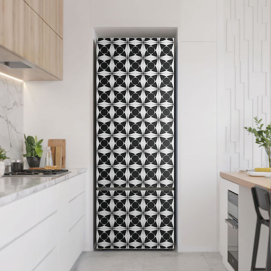 Magnetisches Kühlschrank Wandsticker Geometrisches Design von Kreisen und Sternen 70x190 cm Magnetisches Kühlschrank Wandsticker Geometrisches Design von Kreisen und Sternen 70x190 cm