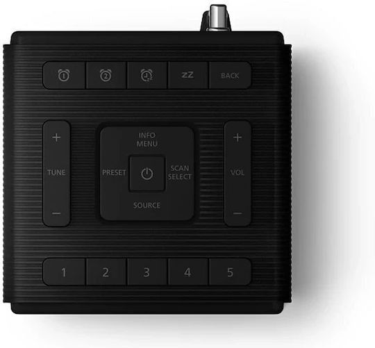 Philips Ceas De Masă Digital LCD Cu Ceas Deșteptător Și Radio Negru TAR5100/10