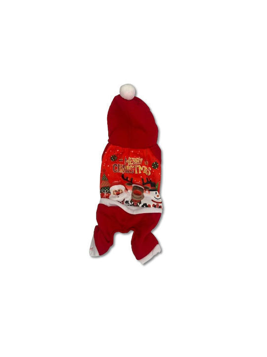 Waterproof Jacket Christmas Dog Jumpsuit Merry Christmas Hood And Buttons Xs Bonnie