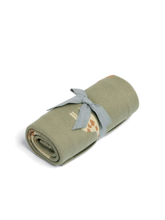 Mamas & Papas Blanket Nursery Swaddling Blankets Knitted Green 70x90cm