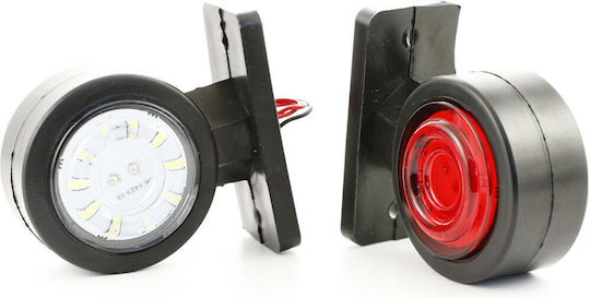 Side Marker Light Volume 20 Smd Led White-Red 24v Omega Type 1 Piece