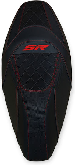 Sr 200 Gt 2023 Aprilia Anti-Slip Quilted Baklavadoto Seat Cover Red Stitches Logo