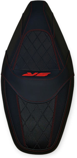 Sr 200 Gt 2023 Aprilia Anti-Slip Quilted Baklavadoto Seat Cover Red Stitches Logo