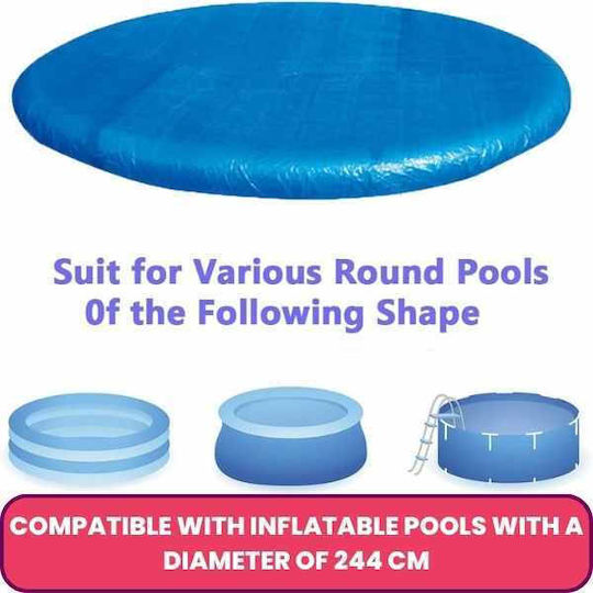 Rotund Acoperire de Protecție pentru Piscină 1buc