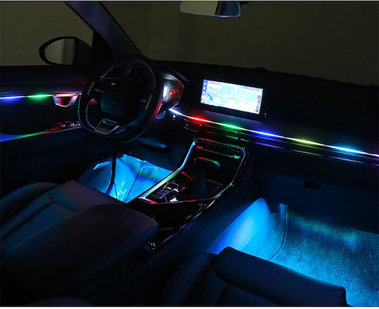 Diq Ambient Dream 256 Black Universal Thin Light Black Strip Ambient Light 18 Lights 256 Colors