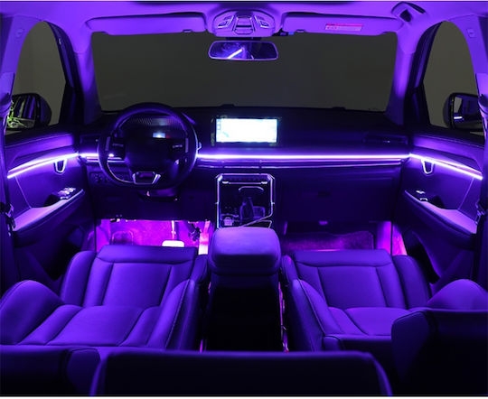 Diq Ambient Dream 256 Black Universal Thin Light Black Strip Ambient Light 18 Lights 256 Colors