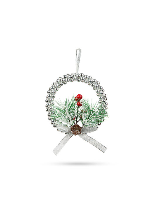 Christmas Decoration Silver Wreath 10 Cm