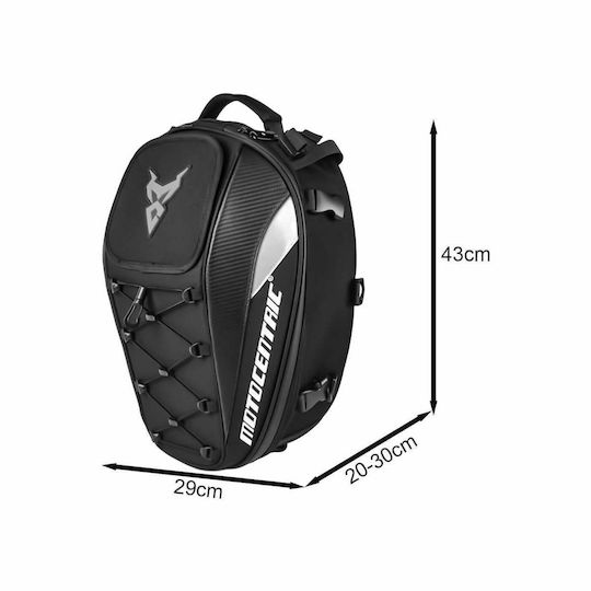 Waterproof Motorcycle Tail Bag 37lt Black