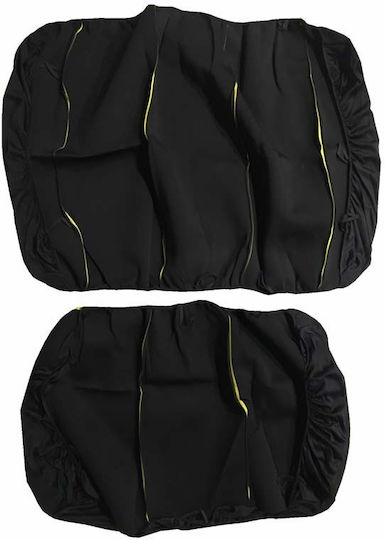 Rear Car Seat Cover Neopren Type R Black-Yellow 2 Pieces