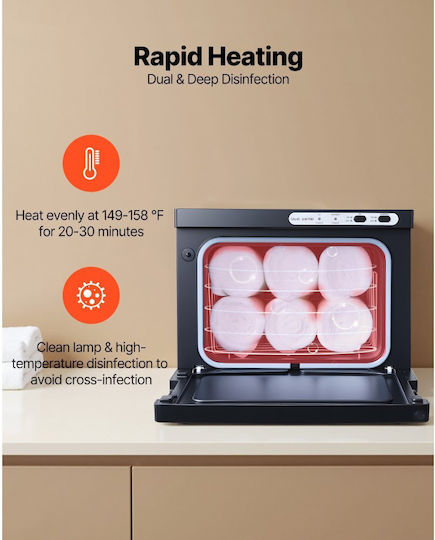Hot Towel Warmer Vevor Small Towel Warmer Cabinet 8l Clip & Stainless Steel Rack Holds Up to 12 Towels Portable Heating Cabinet Spa Barber Manicure Massage Salon Black
