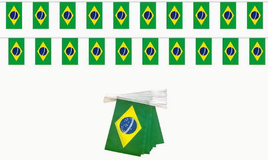 Steag Brazilia Ghirlandă 6 Metri 20 Bucăți