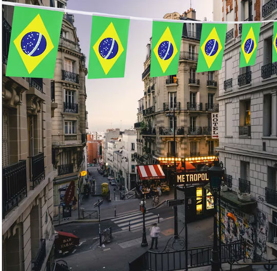 Steag Brazilia Ghirlandă 6 Metri 20 Bucăți