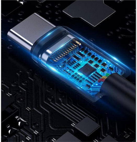 iPEAX Braided USB 2.0 Cable USB-C male - USB-C Μαύρο 1m