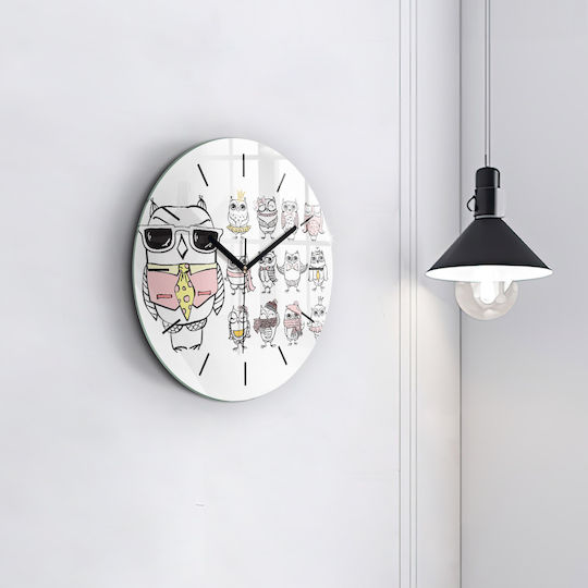 Tulup Kinder Wanduhr Glas
