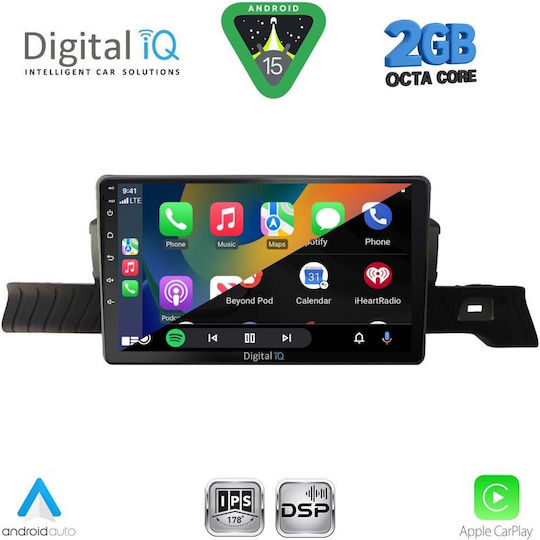 Digital IQ Ηχοσύστημα Αυτοκινήτου για Citroen C3 2024-2026 (Bluetooth/USB/AUX/WiFi/GPS/Apple-Carplay/Android-Auto) με Οθόνη Αφής 9"