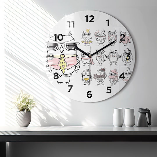 Tulup Kids Glass Wall Clock