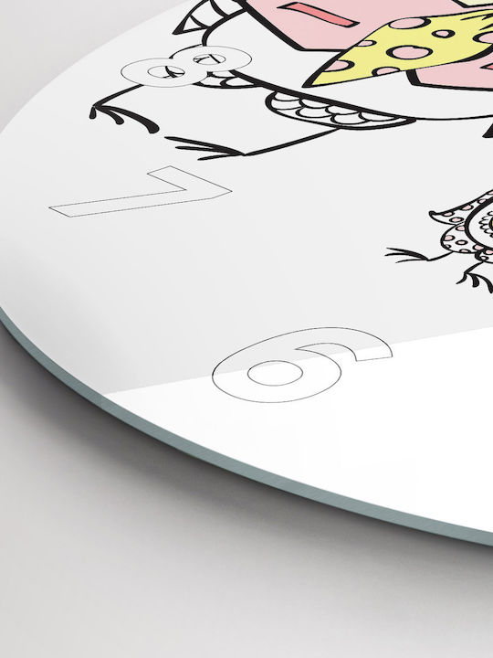Tulup Kids Glass Wall Clock
