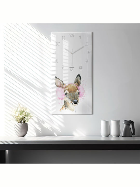 Tulup Παιδικό Ρολόι Τοίχου Γυάλινο 30x60cm
