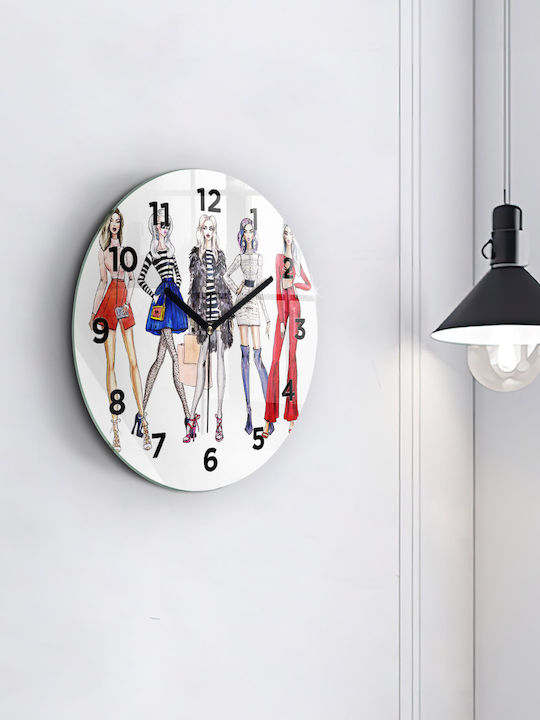 Tulup Kinder Wanduhr Glas