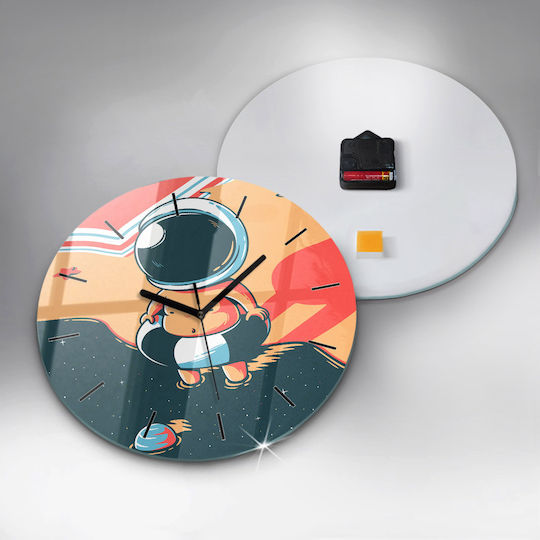 Tulup Kinder-Wanduhr Kind Astronaut Glas