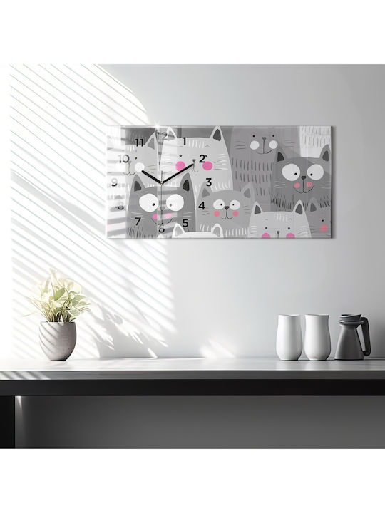 Tulup Παιδικό Ρολόι Τοίχου Γυάλινο 60x30cm