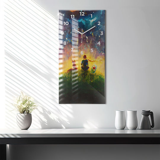 Tulup Kinder Wanduhr Glas 30x60cm