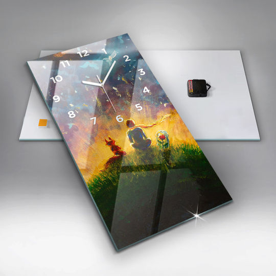Tulup Ceas de Perete pentru Copii Micul Prinț din Sticlă 30x60cm