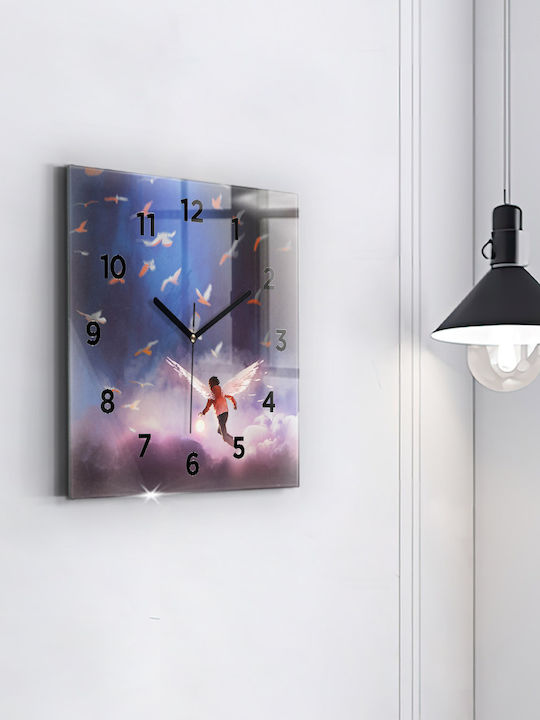 Tulup Kids Glass Wall Clock 30x30cm