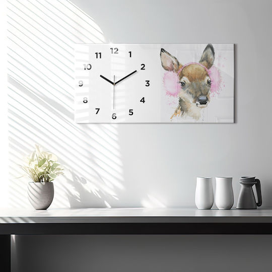 Tulup Kinder Wanduhr Glas 60x30cm