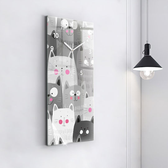Tulup Kids Glass Wall Clock 30x60cm