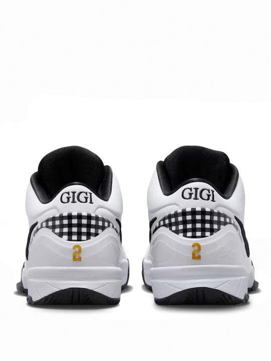 Kobe 4 Protro Pantofi de baschet White / Black / Metallic Gold / Bright Emerald
