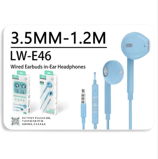 Leewello Lw-e46 Безжични Стерео с жак 3.5mm Син
