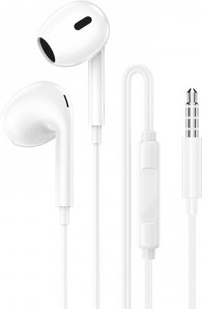 Borofone Bm100 Max Fuente In-ear Handsfree Ακουστικά με Βύσμα 3.5mm Λευκό