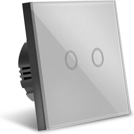 Techstar Touch Switch Tempered Glass Modern Design Led Lighting 2 Phases Gray