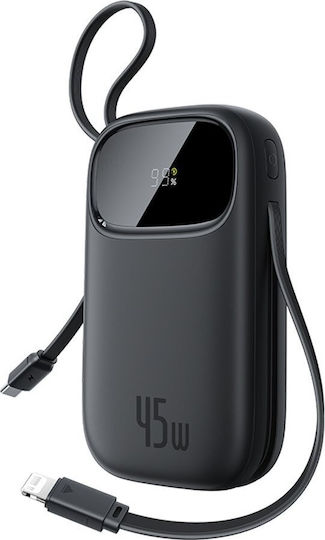 Baseus EnerFill FC31 Power Bank 10000mAh 45W cu Port USB-A și Port USB-C Negru