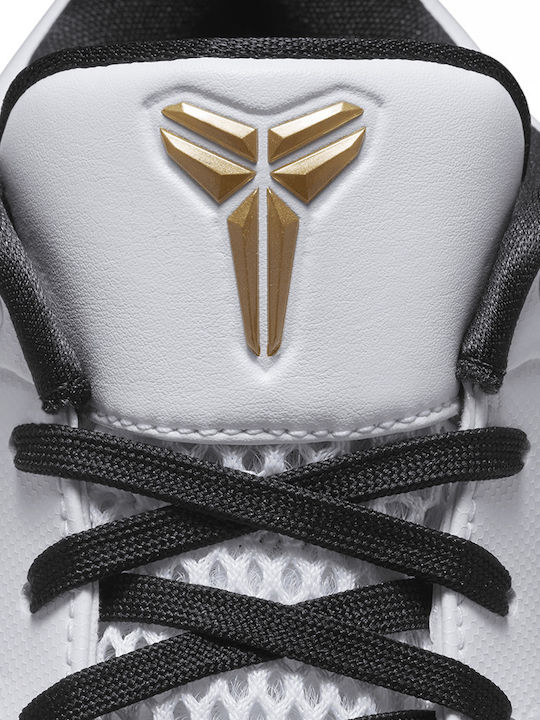 Kobe 4 Protro Pantofi de baschet White / Black / Metallic Gold / Bright Emerald