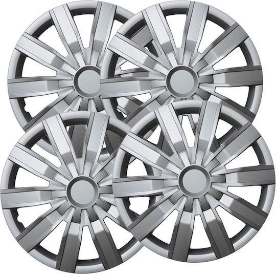 Mammooth Car Hubcap Set 14" 4pcs Silver