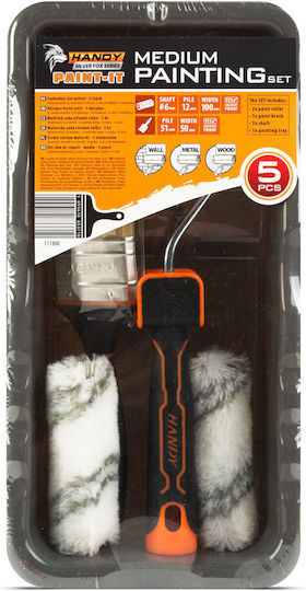 Handy Paint Rollers Set Medium 5 Pieces