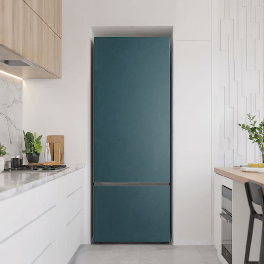 Magnetisches Kühlschrankcover Robust Waschbar Dunkel Marineblau 70x190 cm