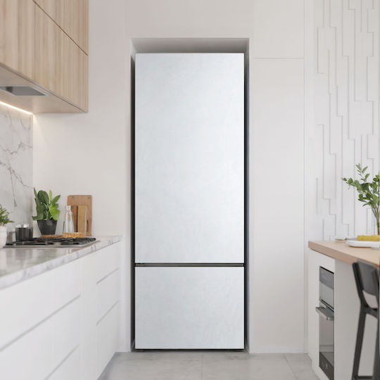 Magnetisches Wandsticker & Wandgemälde Kühlschrank Schutzcover Design Weiß 70x190 cm