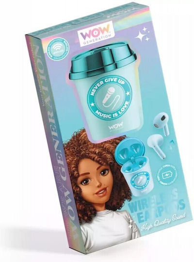 WOW Generation In-ear Bluetooth Handsfree Ακουστικά με Θήκη Φόρτισης Τιρκουάζ