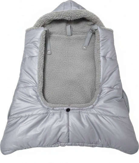 Kidizi Universal Sac de picioare pentru cărucior Impermeabil Gri cu căptușeală Fleece