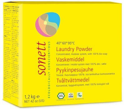 Sonett Detergent Pulbere Cu Parfum De Trandafir Pentru Haine Din Lână 1.2kg 26 Măsuri